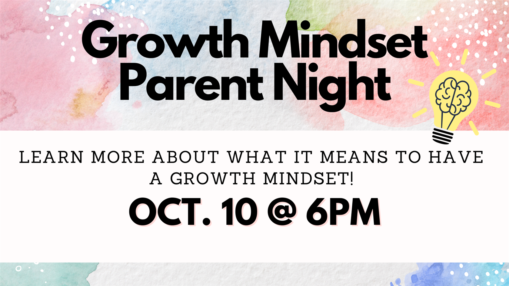  growth mindset parent night